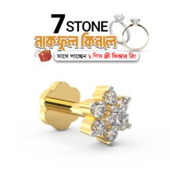 7 stone Nosepin+Free Finger Ring (2 pics)